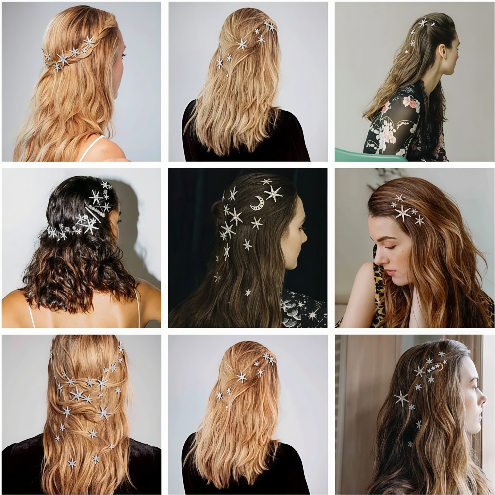 Crystal Star Hair Clip Pins Fo - Wedding Supply Store ulasan dan harga