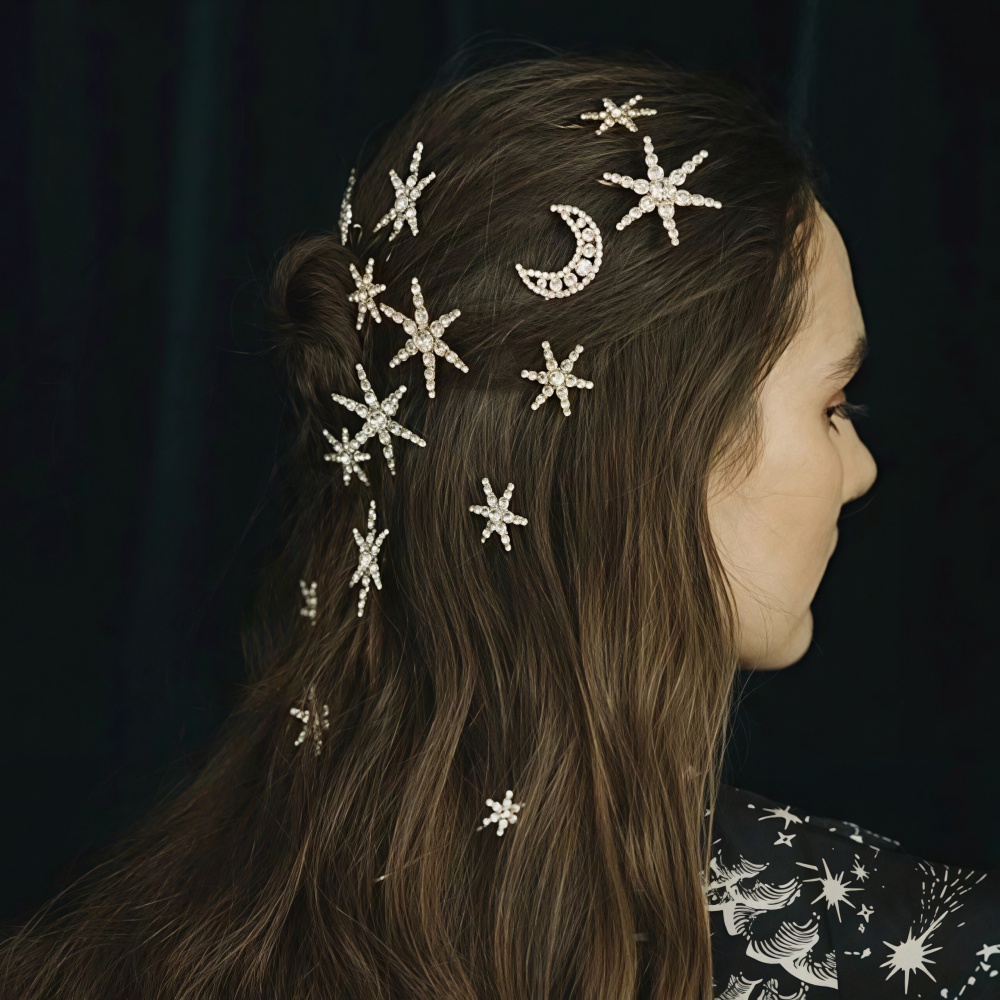Crystal Star Hair Clip Pins Fo - Wedding Supply Store ulasan dan harga