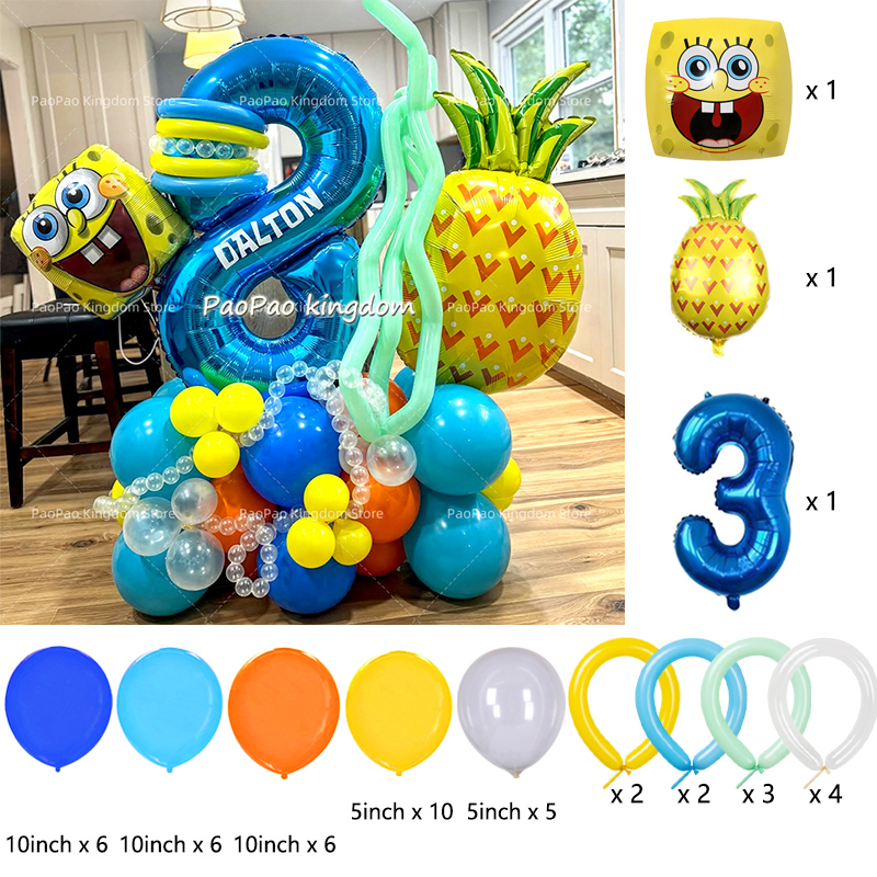 Cartoon SpongeBob Party Balloo - Wedding Day Supply Kit ulasan dan harga