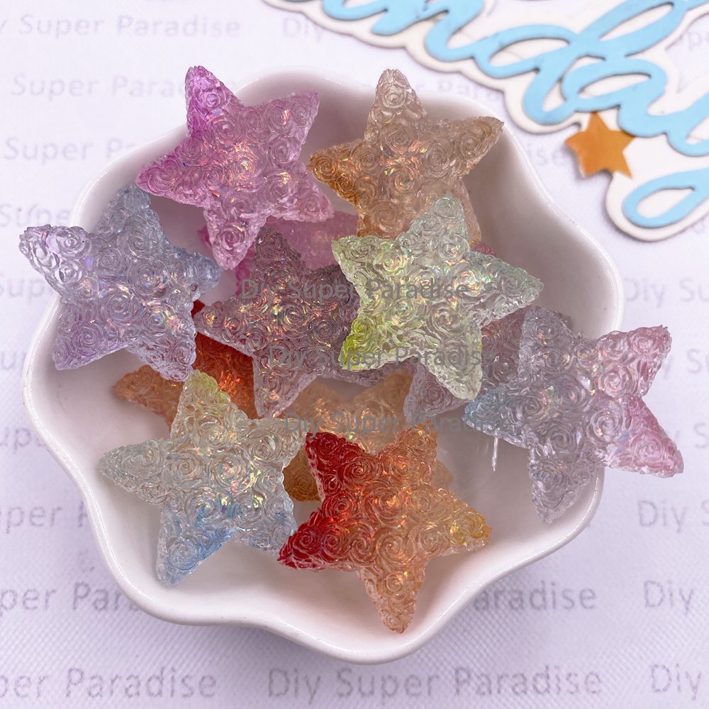 10PCS Resin Clear Candy Color  - Wedding Superstar ulasan dan harga