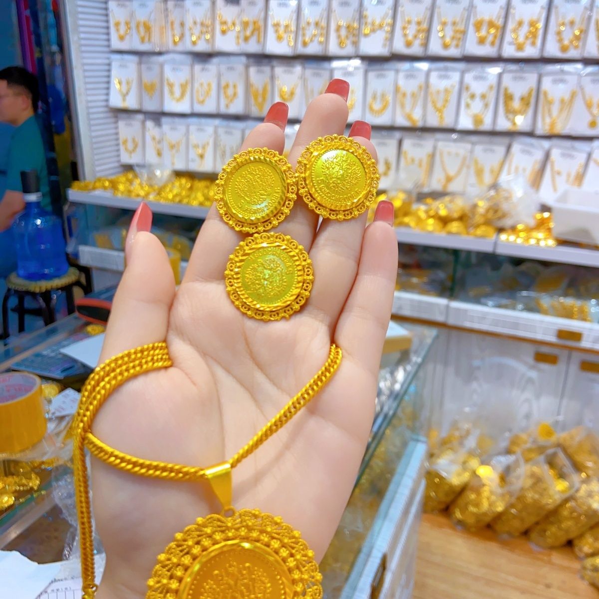 New 24K Gold Plated Dubai Jewe - Wedding Zone ulasan dan harga
