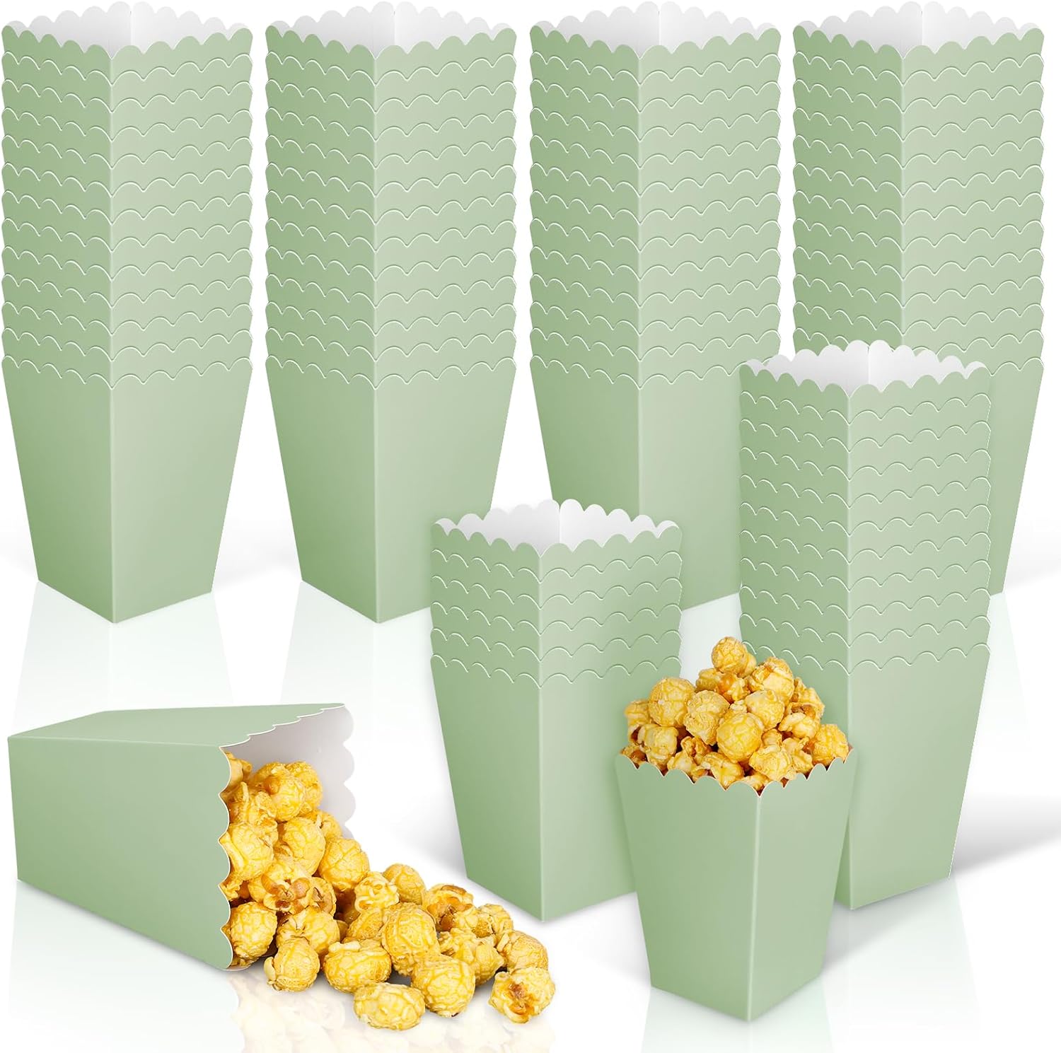12 pcs  Sage Green Mini Popcor - Wedding Favor Box ulasan dan harga