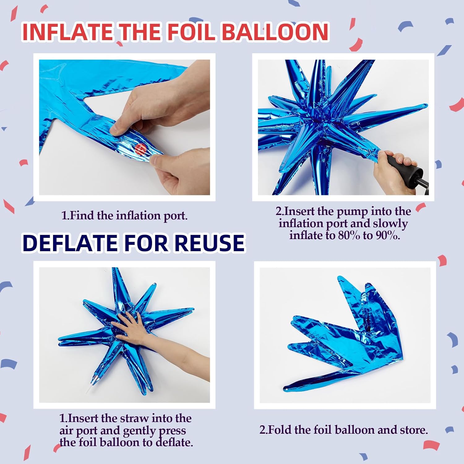 129pcs Red White and Blue Ball - Wedding Day Supply Kit ulasan dan harga