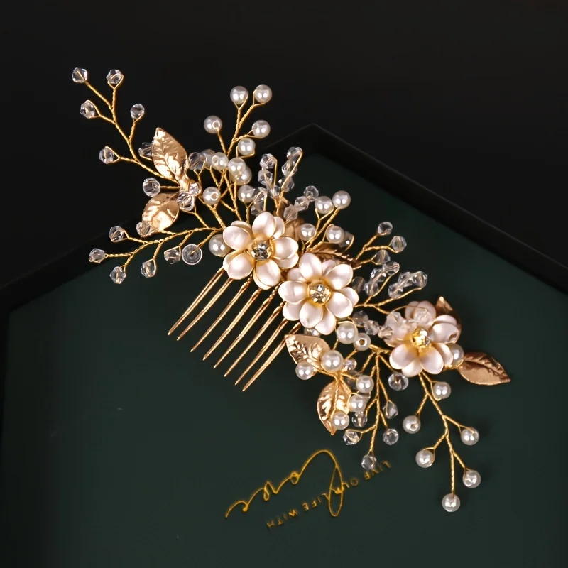 Handmade Gold Color Flower Hai - Wedding Supply Store ulasan dan harga