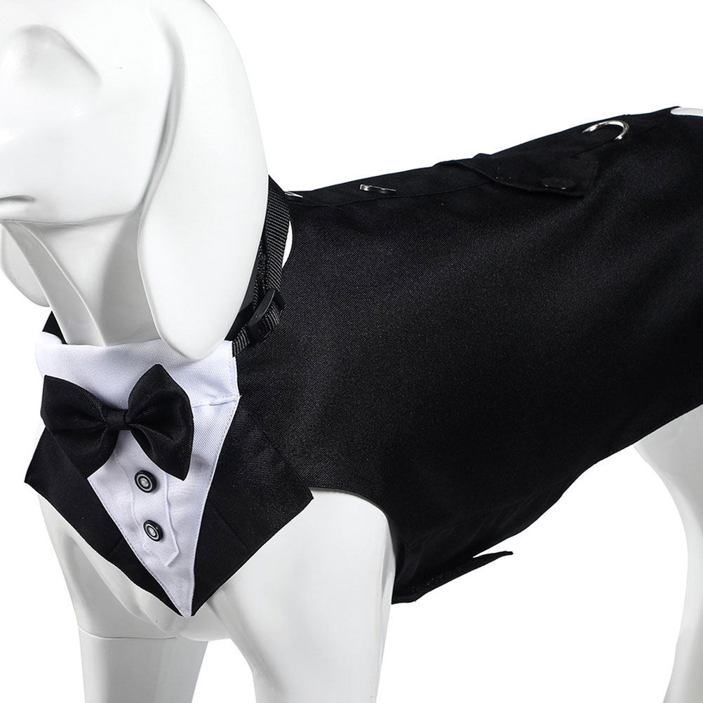 1Set Dog Suit and Bandana Dog  - Suit Supply Wedding Party ulasan dan harga