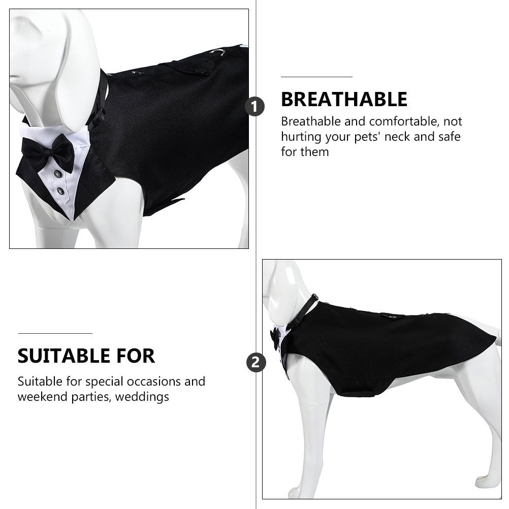 1Set Dog Suit and Bandana Dog  - Suit Supply Wedding Party ulasan dan harga