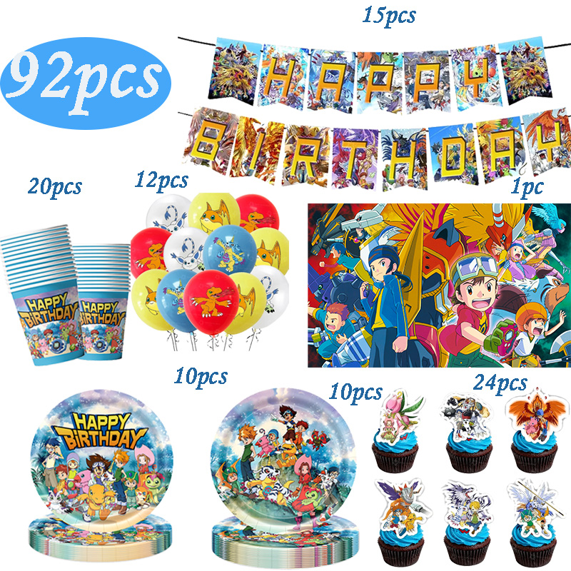 Digimon Themed Birthday Party  - Wedding Day Supply Kit ulasan dan harga