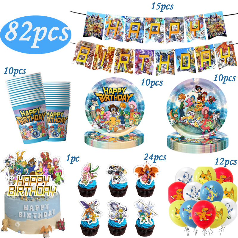 Digimon Themed Birthday Party  - Wedding Day Supply Kit ulasan dan harga
