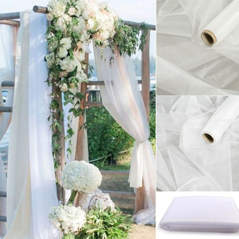 5meter/lot Sheer Crystal Organ - Chair Sash Organza ulasan dan harga