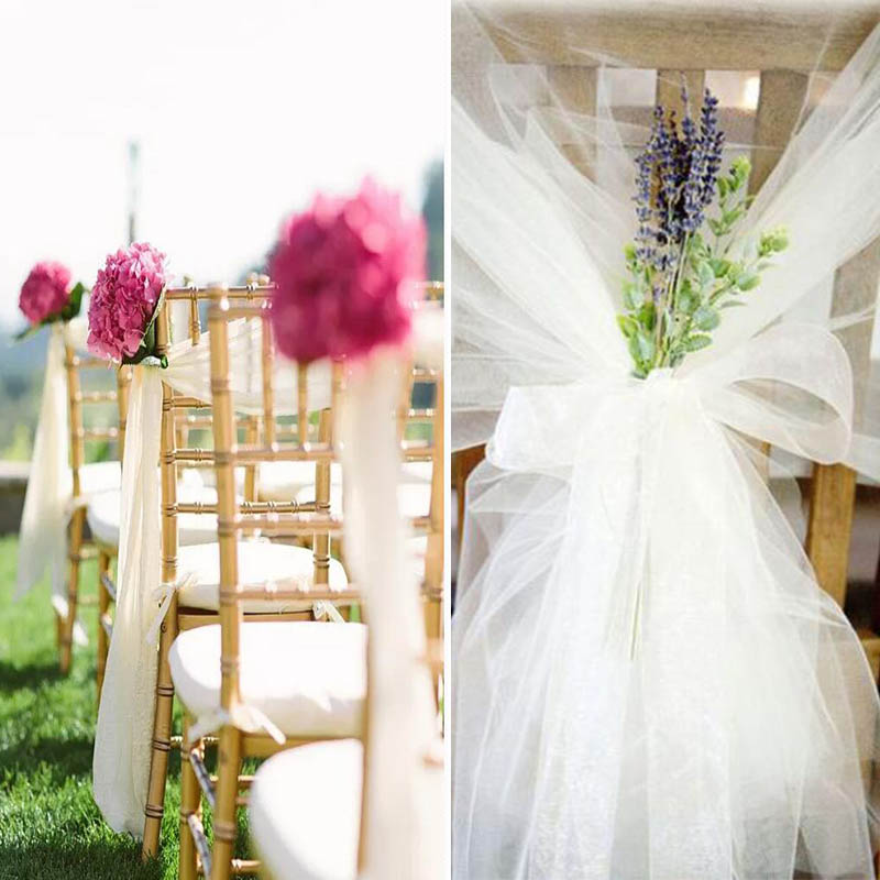5meter/lot Sheer Crystal Organ - Chair Sash Organza ulasan dan harga