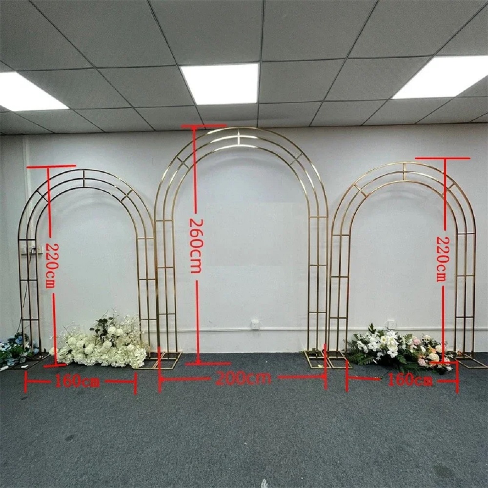 Metallic Gold Wedding Arch Sta - Wedding Party Supply Store ulasan dan harga