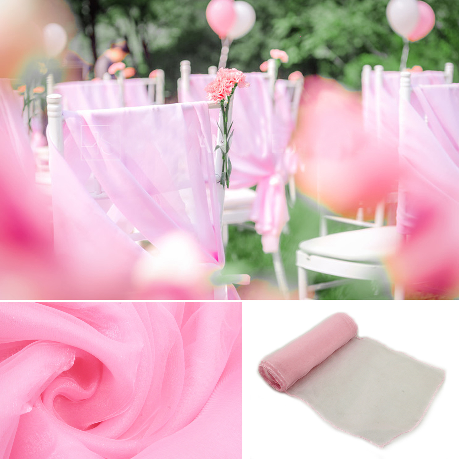 1pcs Organza Chair Sashes Knot - Chair Sash Organza ulasan dan harga