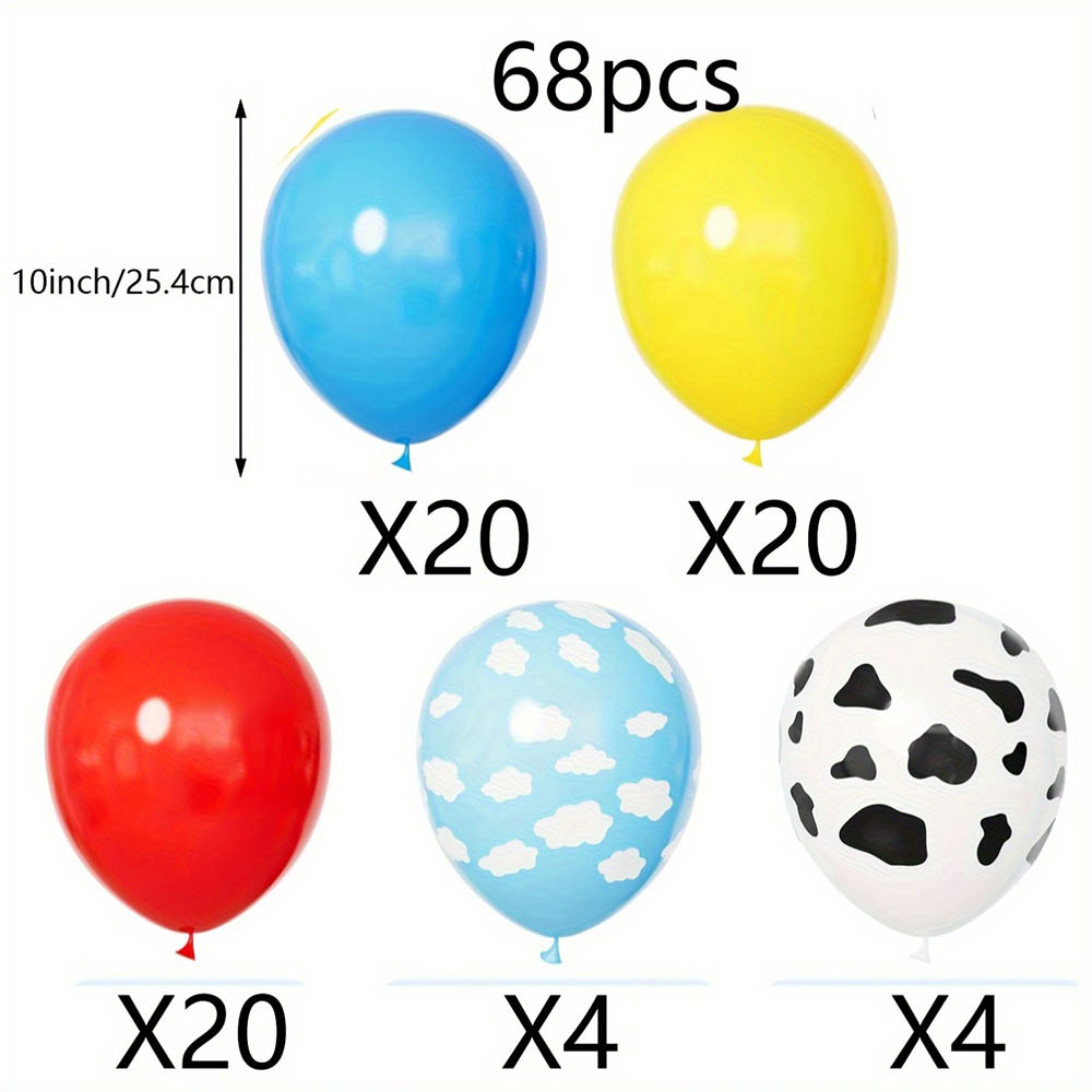 67pc Blue Yellow Red Balloon A - Wedding Day Supply Kit ulasan dan harga
