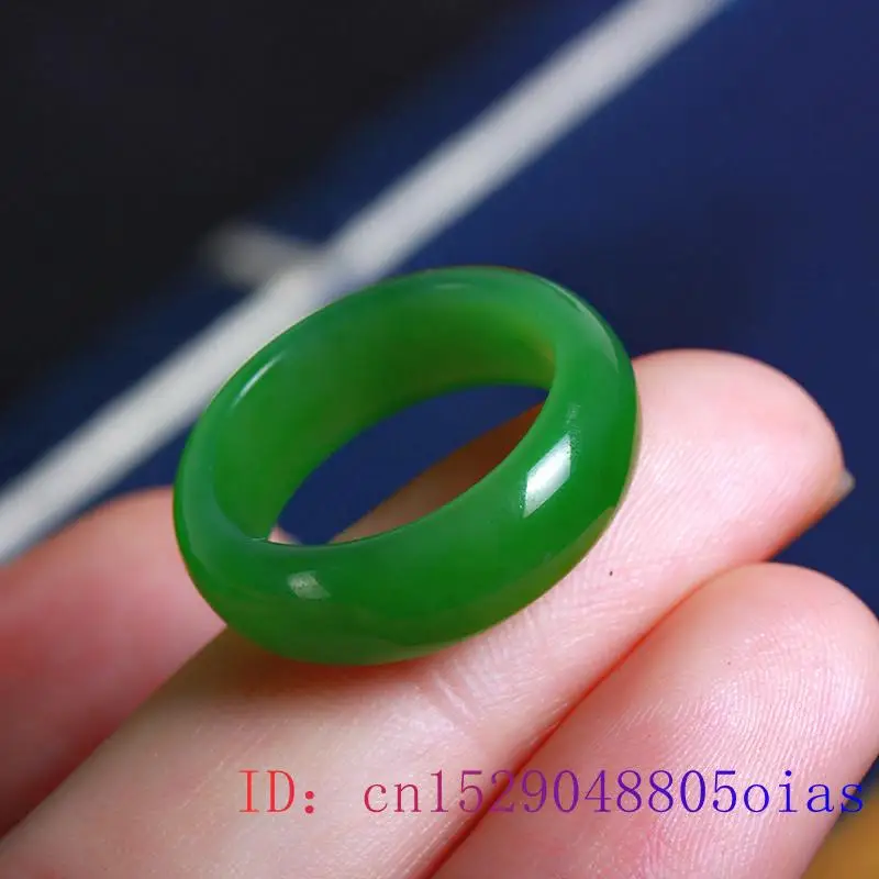 Natural Green Hetian Jade Ring - Wedding Zone ulasan dan harga