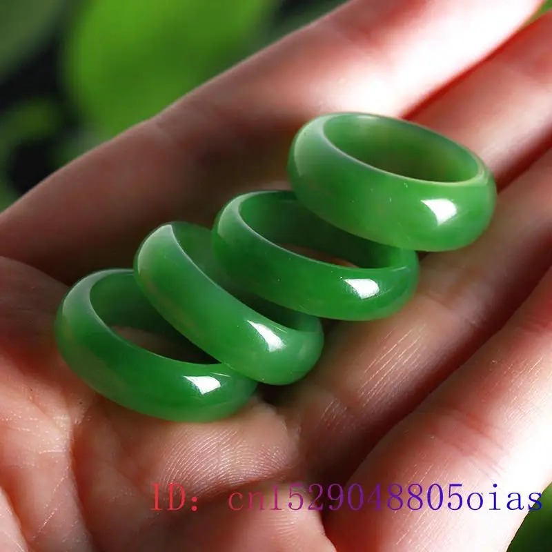 Natural Green Hetian Jade Ring - Wedding Zone ulasan dan harga